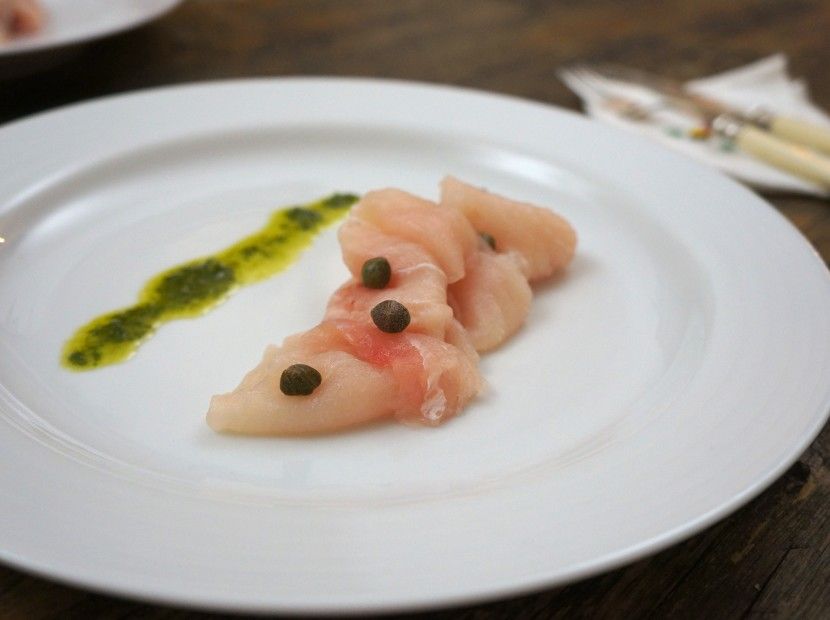 Zwaardvis carpaccio uit het kookboek van Marché du Pre
