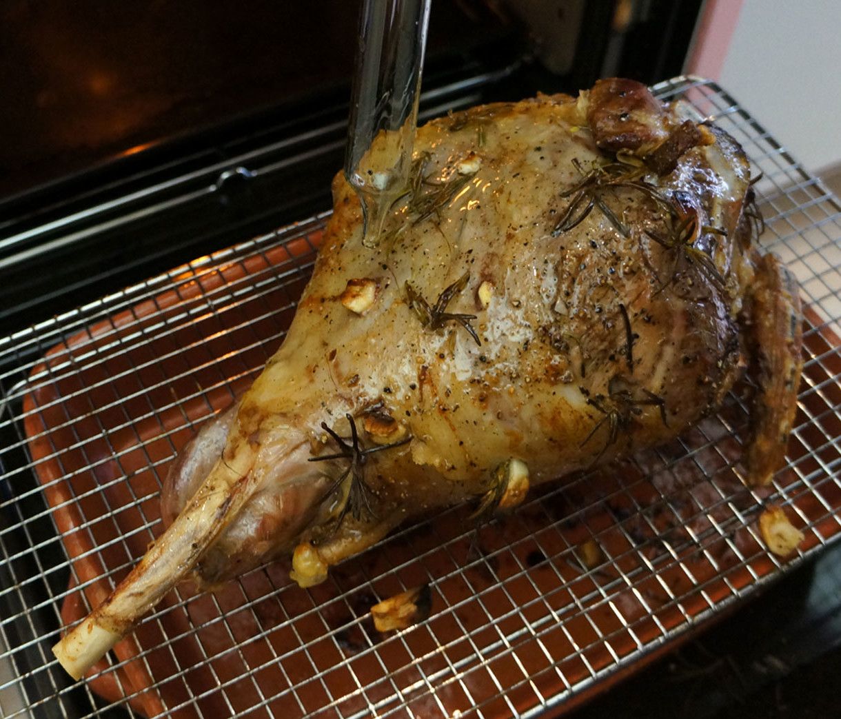 Lamsbout in de oven